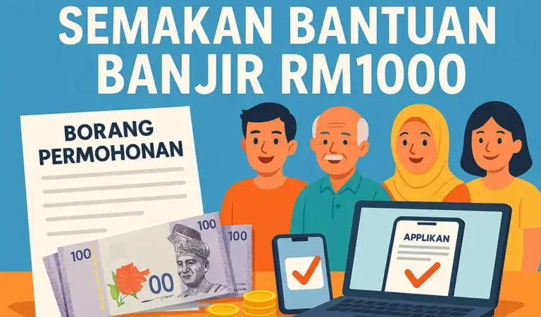 Semakan Bantuan Banjir RM1000 Mohon, Syarat & Bayaran