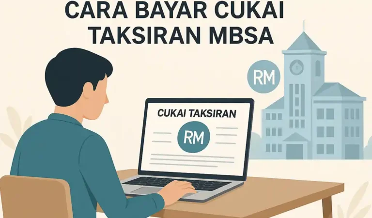 Cara Bayar Cukai Taksiran MBSA Online & Kaunter